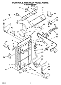 CONTROLS AND REAR PANEL PARTS Diagram and Parts List for CAWB527RQ1  Crosley Washer