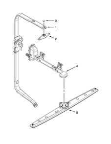 Upper Wash And Rinse Parts Diagram and Parts List for WDF530PSYB6  Whirlpool Dishwasher