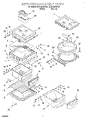 REFRIGERATOR SHELF Diagram and Parts List for 4KSRS22QFW01  KitchenAid Refrigerator