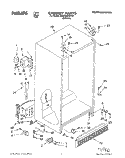 CABINET Diagram and Parts List for 3XARG484WP02  Whirlpool Refrigerator