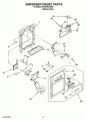 Part Location Diagram of W10129975 Whirlpool BRACKET