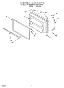 FREEZER DOOR Diagram and Parts List for RT18DKXHW01  Roper Refrigerator