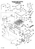 UPPER UNIT PARTS Diagram and Parts List for KSSO42FMX03  KitchenAid Refrigerator