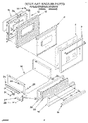 DOOR AND BROILER Diagram and Parts List for SF310PEAW0  Whirlpool Range