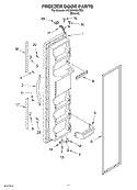 FREEZER DOOR Diagram and Parts List for 4YED5FHQKT00  Whirlpool Refrigerator