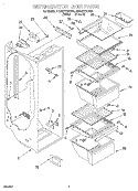 REFRIGERATOR LINER Diagram and Parts List for 9ED20TKXDN00  Whirlpool Refrigerator