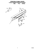 CONTROL PANEL PARTS Diagram and Parts List for GU3200XTPS3  Whirlpool Dishwasher