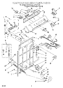 CONTROLS AND REAR PANEL Diagram and Parts List for LSV9244DZ0  Whirlpool Washer