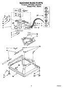 MACHINE BASE PARTS Diagram and Parts List for LSR9434PQ0  Whirlpool Washer