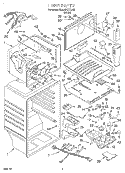 LINER Diagram and Parts List for 3XARG477GF03  Whirlpool Refrigerator
