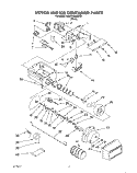 MOTOR AND ICE CONTAINER Diagram and Parts List for 3XARG484WP03  Whirlpool Refrigerator