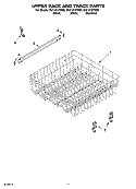UPPER RACK AND TRACK PARTS Diagram and Parts List for DU1101XTPS8  Whirlpool Dishwasher