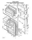 DOOR Diagram and Parts List for ET14ZKXAN02  Whirlpool Refrigerator