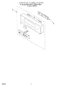 CONTROL PANEL, LITERATURE Diagram and Parts List for KEBS147DWH2  KitchenAid Wall Oven
