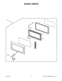 DOOR PARTS Diagram and Parts List for GMH3204XVQ3  Whirlpool Microwave