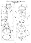 AGITATOR, BASKET AND TUB Diagram and Parts List for 6LBR6245EQ0  Whirlpool Washer