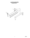 BACKGUARD Diagram and Parts List for RF0100XRW7  Whirlpool Range