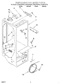 REFRIGERATOR LINER Diagram and Parts List for GD22DFXFB04  Whirlpool Refrigerator
