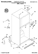 CABINET Diagram and Parts List for KTHD18KDWH03  Whirlpool Refrigerator