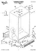 CABINET PARTS Diagram and Parts List for 6ED2FHKXKQ03  Whirlpool Refrigerator