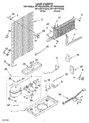 UNIT Diagram and Parts List for RT14DKXKQ00  Roper Refrigerator