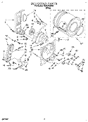 BULKHEAD Diagram and Parts List for TGDL400BW2  Whirlpool Dryer