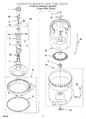 AGITATOR, BASKET AND TUB Diagram and Parts List for LSN2000JQ0  Whirlpool Washer