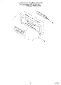 CONTROL PANEL, LITERATURE Diagram and Parts List for RBD245PDB1  Whirlpool Wall Oven