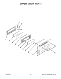 UPPER DOOR PARTS Diagram and Parts List for GGG390LXB04  Whirlpool Range