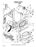 CABINET PARTS Diagram and Parts List for WGD4850XQ1  Whirlpool Dryer