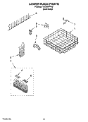 LOWER RACK PARTS Diagram and Parts List for KUDS03FTPA3  KitchenAid Dishwasher