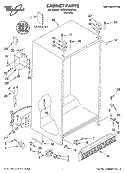 CABINET, LITERATURE Diagram and Parts List for 4YED27PQFN03  Whirlpool Refrigerator