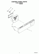 CONTROL PANEL PARTS Diagram and Parts List for IUD9750VS0  Whirlpool Dishwasher