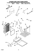 LOWER UNIT AND TUBE PARTS Diagram and Parts List for KSSS48QKT02  KitchenAid Refrigerator