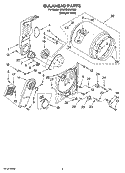BULKHEAD PARTS, OPTIONAL PARTS (NOT INCLUDED) Diagram and Parts List for 3HWED5205SQ0  Whirlpool Dryer