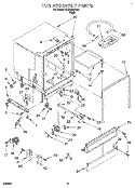 TUB ASSEMBLY Diagram and Parts List for RUD4500DB1  Roper Dishwasher