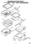 REFRIGERATOR SHELF PARTS Diagram and Parts List for GS2SHAXMS00  Whirlpool Refrigerator