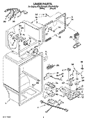 LINER PARTS Diagram and Parts List for ET8LFKXKQ07  Whirlpool Refrigerator