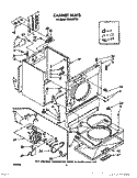 CABINET PARTS Diagram and Parts List for LE9300XTW1  Whirlpool Dryer