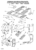 INTERIOR AND VENTILATION PARTS Diagram and Parts List for KHHS179LSS0  KitchenAid Microwave