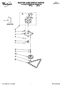 MOTOR AND DRIVE PARTS Diagram and Parts List for GC900QPPQ0  Whirlpool Trash Compactor