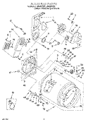 SECTION Diagram and Parts List for LER8857EQ1  Whirlpool Dryer