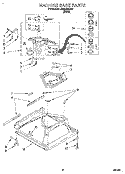 MACHINE BASE Diagram and Parts List for LSR5232DW0  Whirlpool Washer