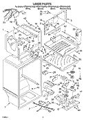 LINER PARTS Diagram and Parts List for KTRS21KLSS00  KitchenAid Refrigerator