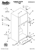 CABINET PARTS Diagram and Parts List for IMT187301  Inglis Refrigerator