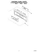 CONTROL PANEL Diagram and Parts List for RS675PXGT8  Whirlpool Range