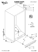 CABINET PARTS Diagram and Parts List for EV120FXMQ01  Whirlpool Freezer
