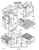 LINER Diagram and Parts List for EHT201ZKWR2  Whirlpool Refrigerator