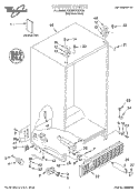 CABINET, LITERATURE Diagram and Parts List for 7GD25SFXHS02  Whirlpool Refrigerator