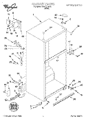 CABINET Diagram and Parts List for 3XART718F01  Whirlpool Refrigerator